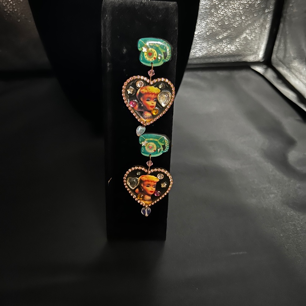 BARBIE Earrings - Resin with copper back